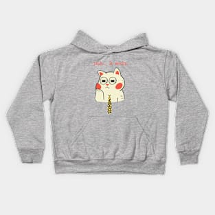 Yeah..it works, funny boring cat Kids Hoodie